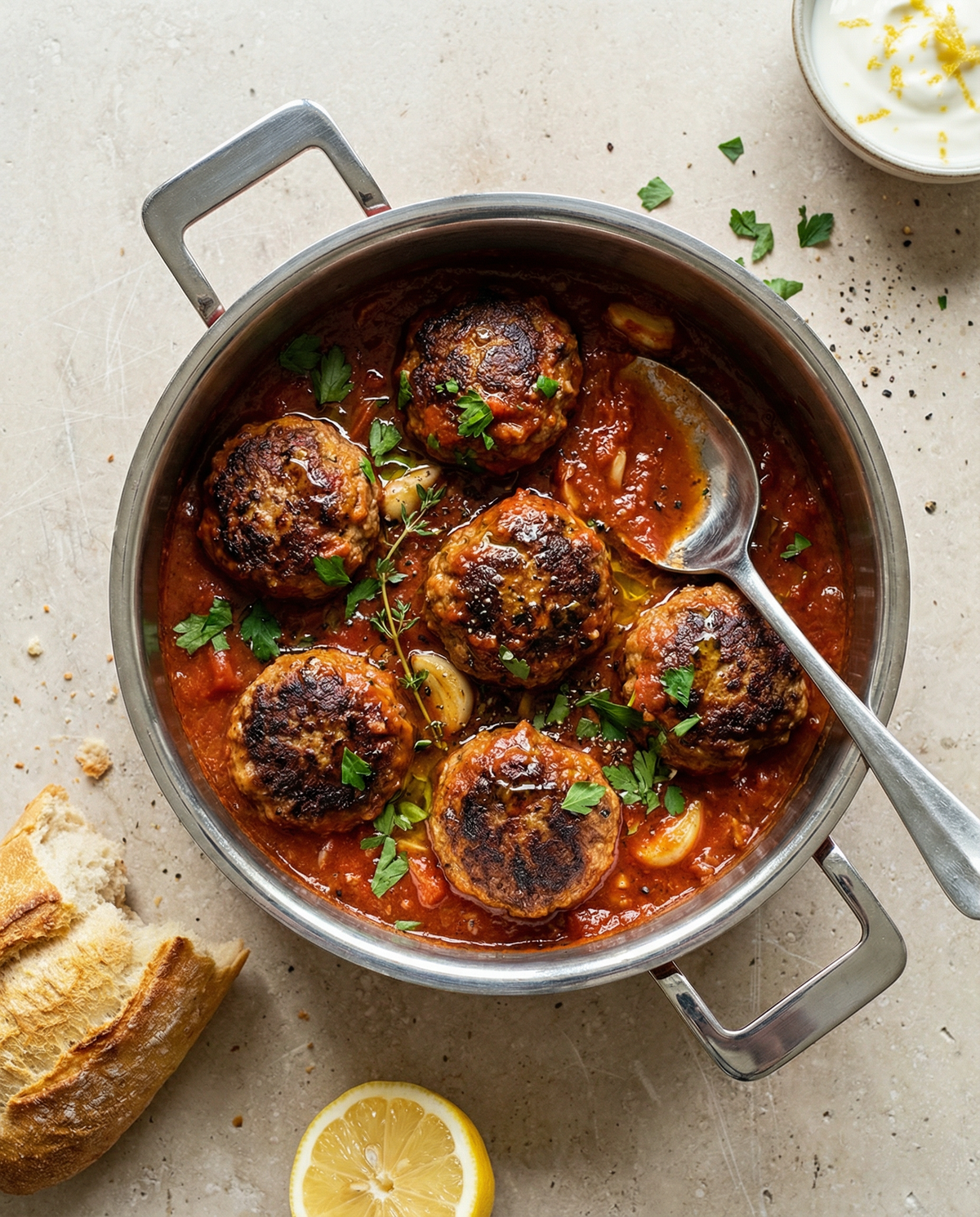 Grandma's meatballs in gravy