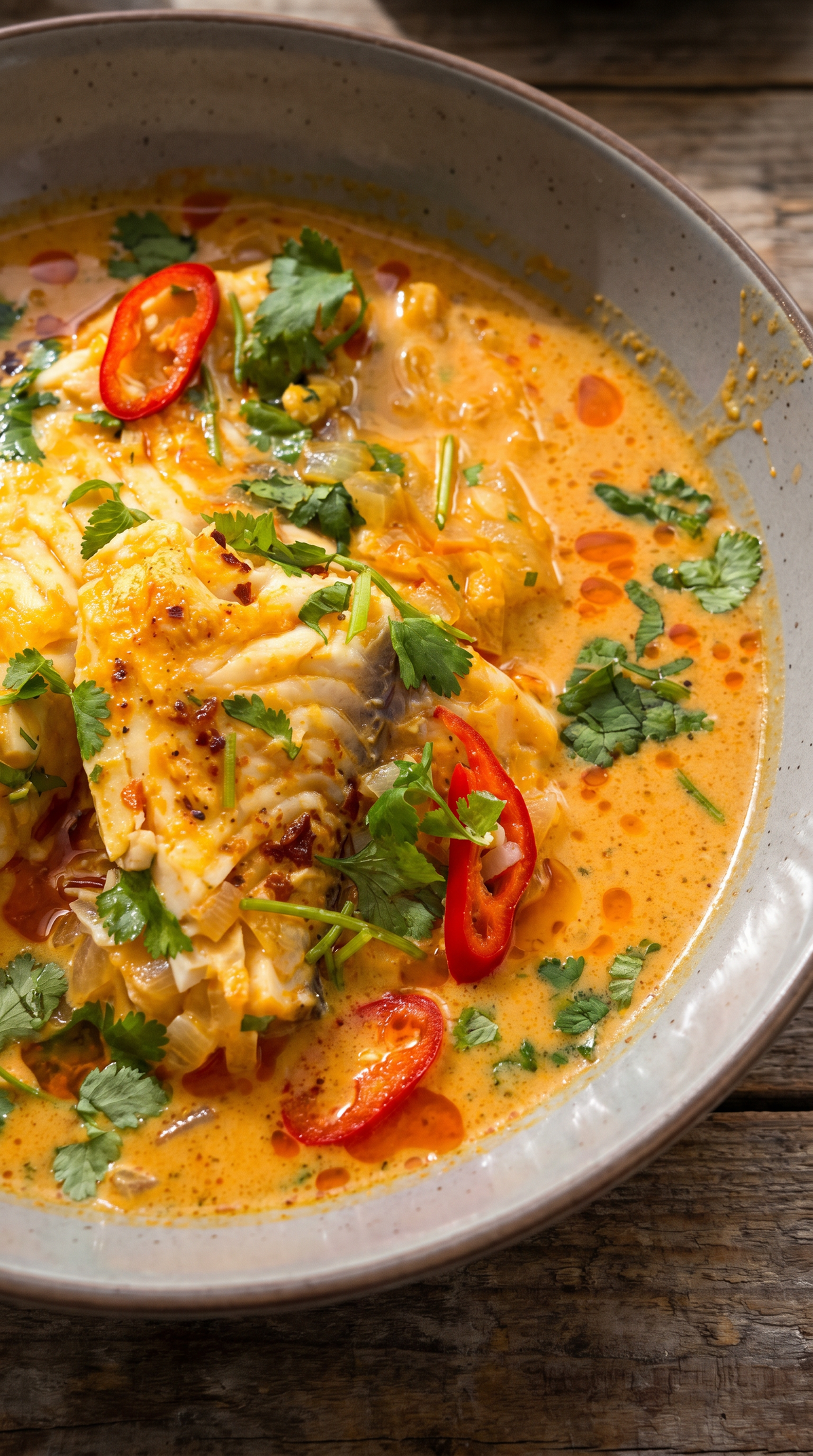Thai red curry with fish