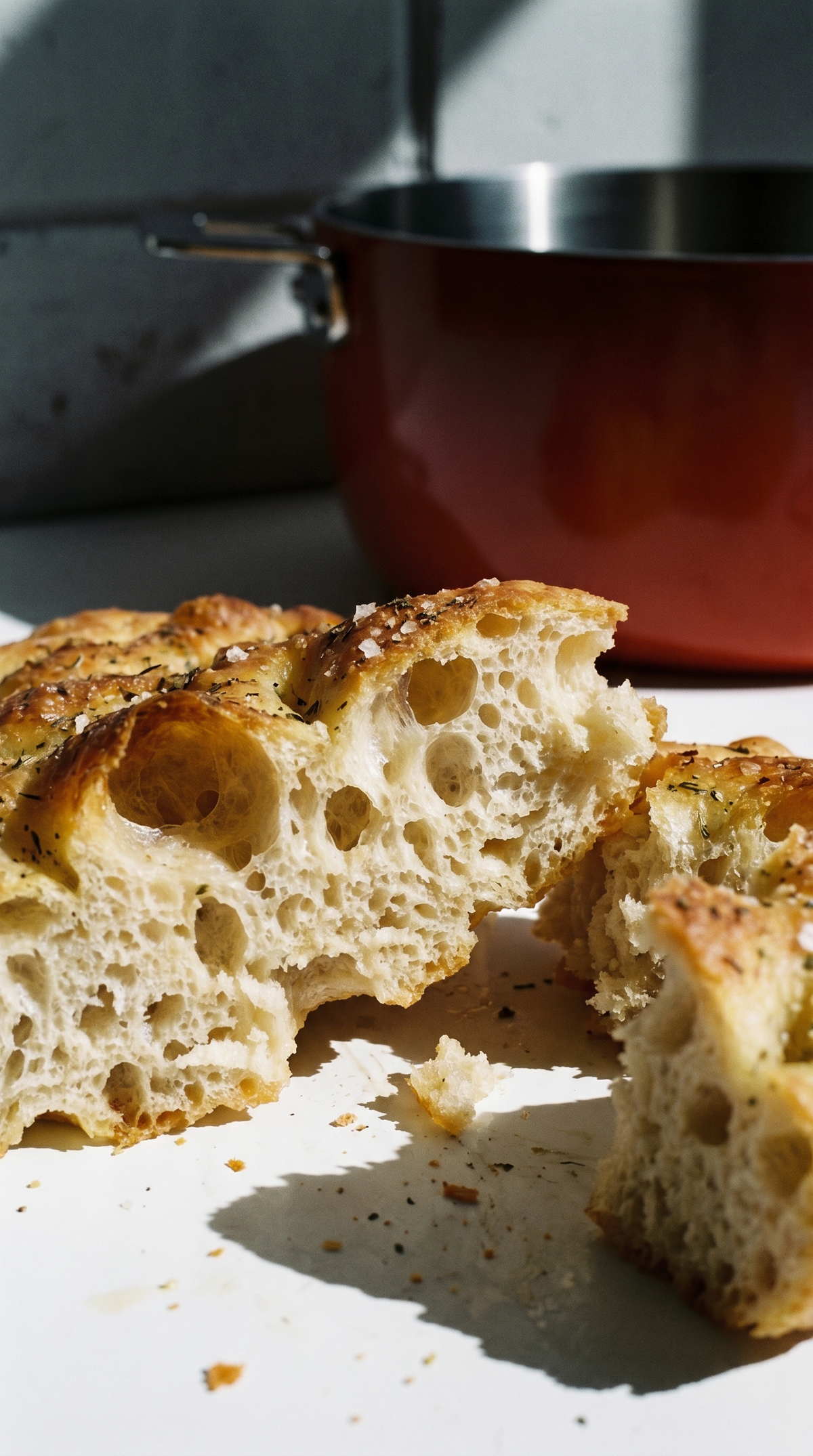 Focaccia with rosemary and sea salt
