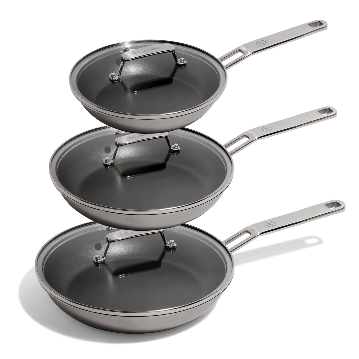 Everpan set of three frying pans with glass lids: 20, 24 and 28 cm #54427254751565